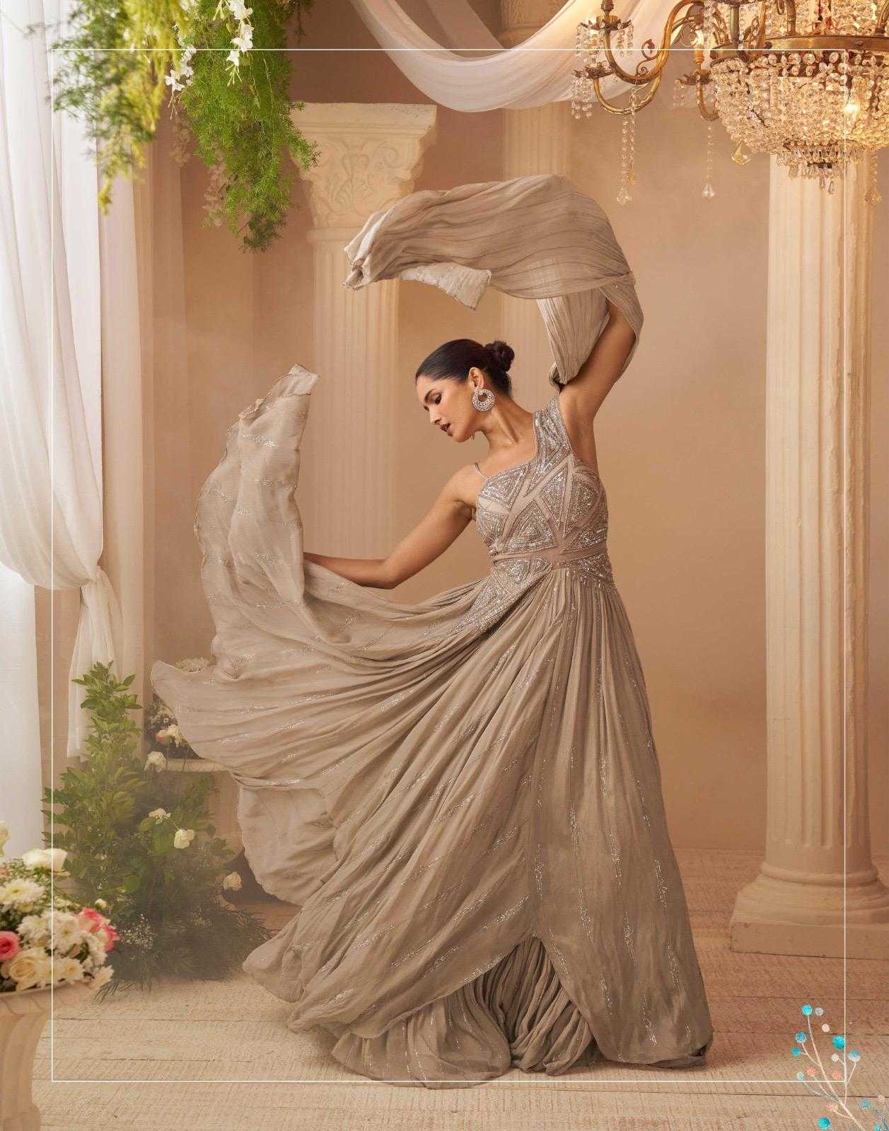 YNF Wholesale Chinon Silk Party Gowns KESH481 SAYURI AAROHI | Surat Manufacturer