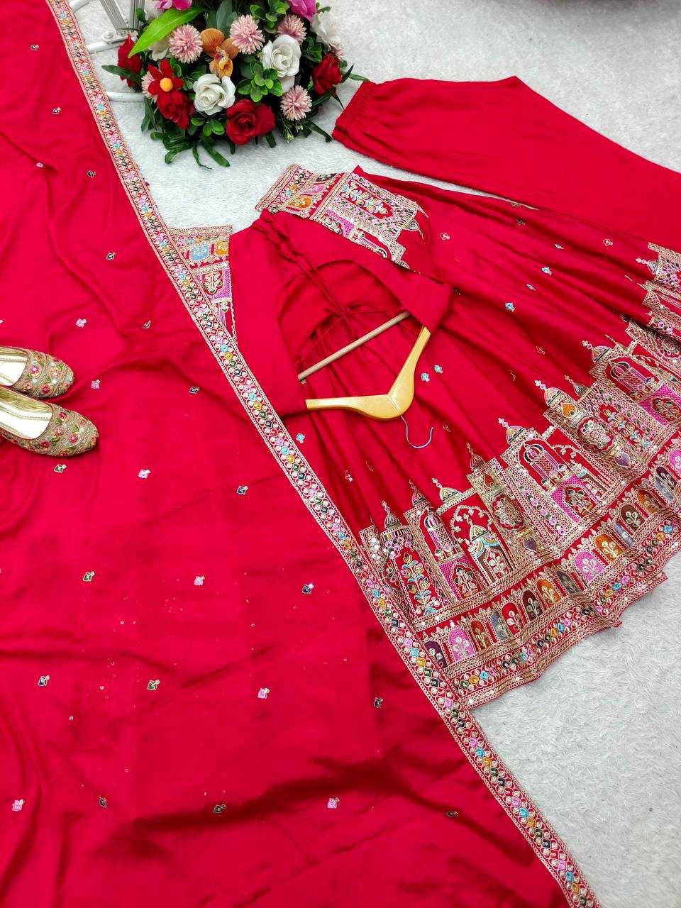 YNF Wholesale Chinon Silk Embroidered Gown KESH506 1191 | Surat Manufacturer