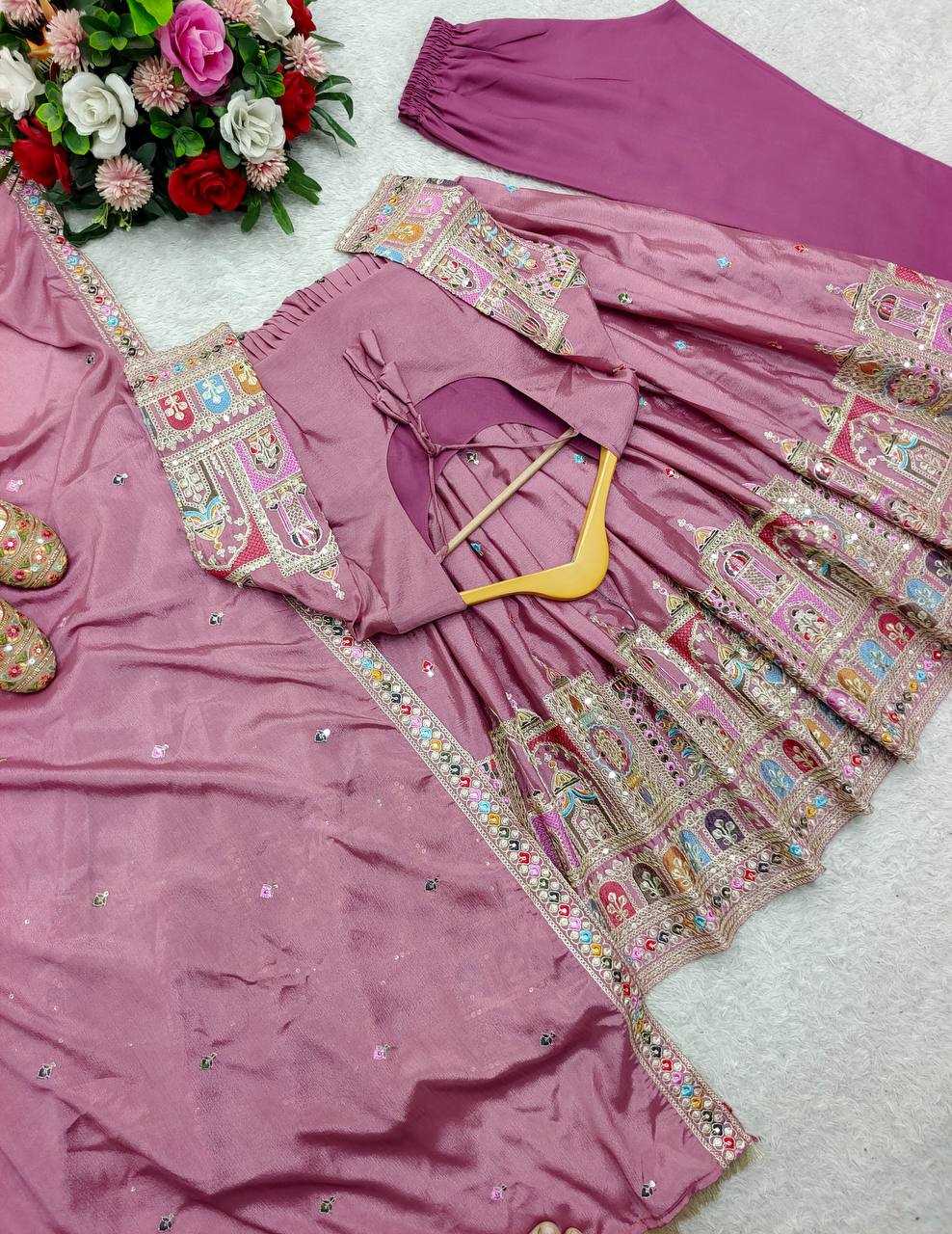 YNF Wholesale Chinon Silk Embroidered Gown KESH506 1191 | Surat Manufacturer