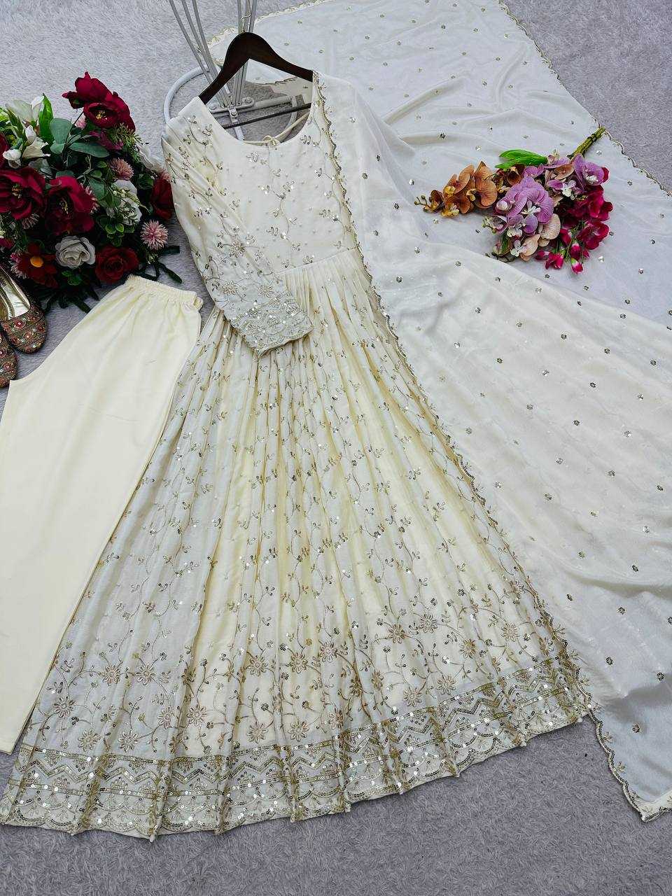 YNF Wholesale Chinon Silk Bollywood Style Gowns KESH506 1253 | Surat Manufacturer