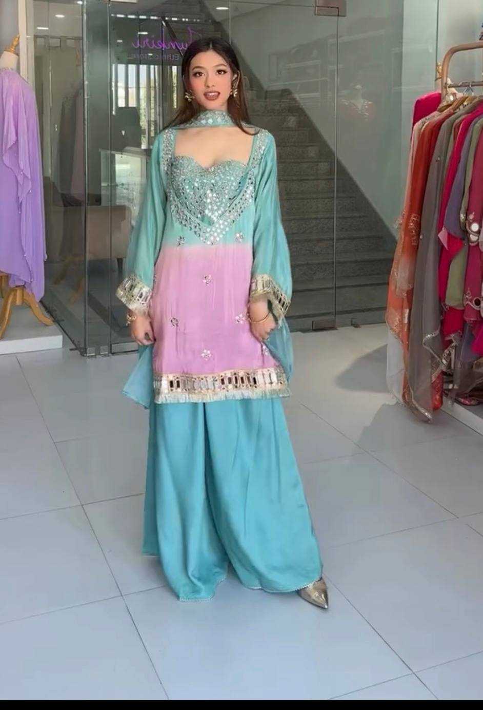 YNF Wholesale Chinon Silk Palazzo Suit KESH512 1827 | Surat Manufacturer