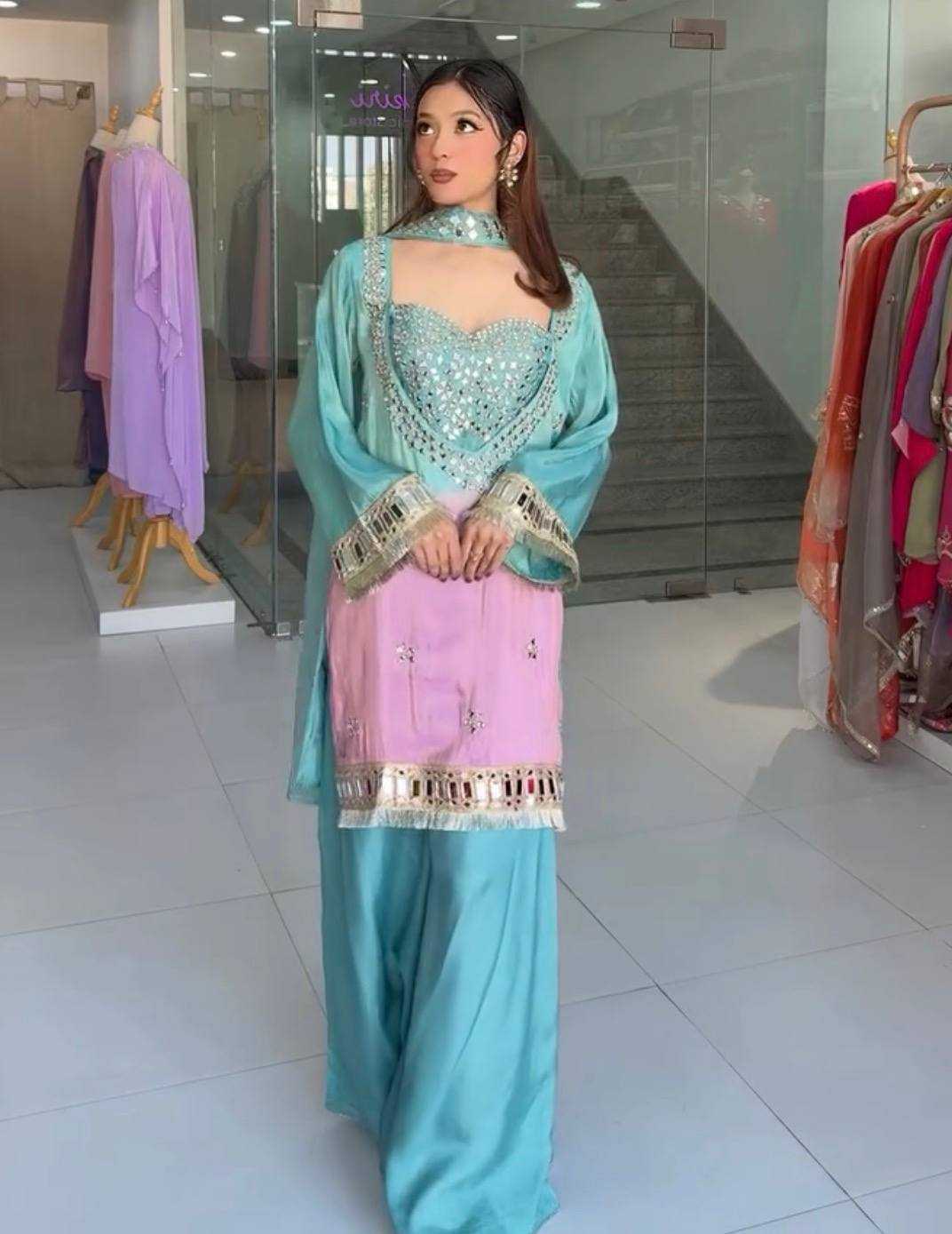 YNF Wholesale Chinon Silk Palazzo Suit KESH512 1827 | Surat Manufacturer
