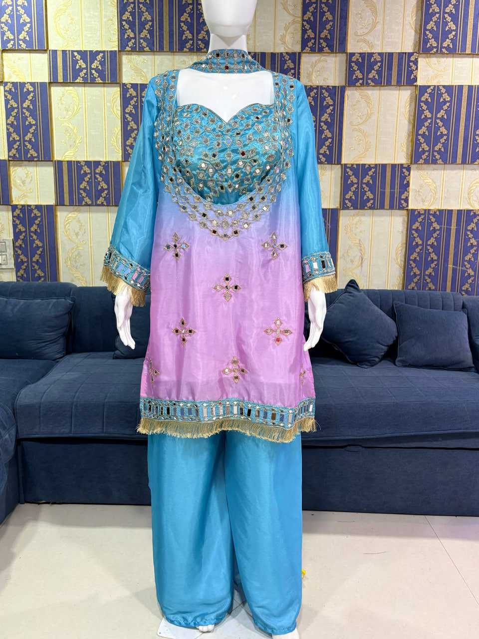 YNF Wholesale Chinon Silk Palazzo Suit KESH512 1827 | Surat Manufacturer