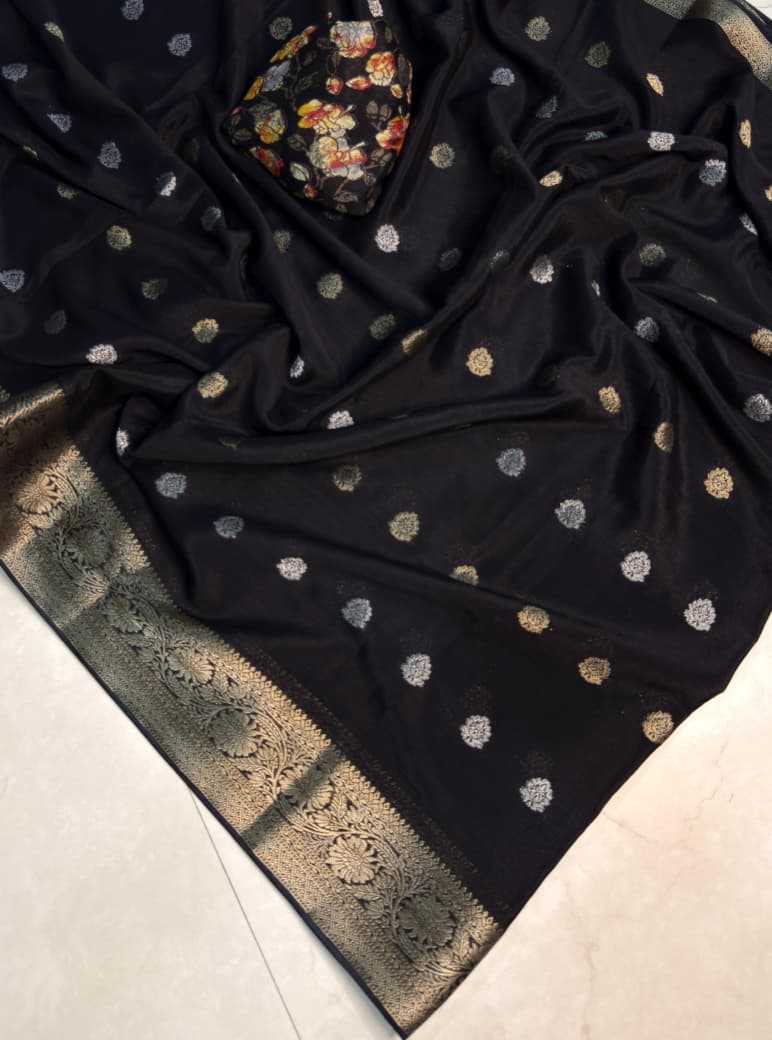 YNF Wholesale Chinon Silk Crape Satin Sarees KESH573 chinon | Surat Manufacturer