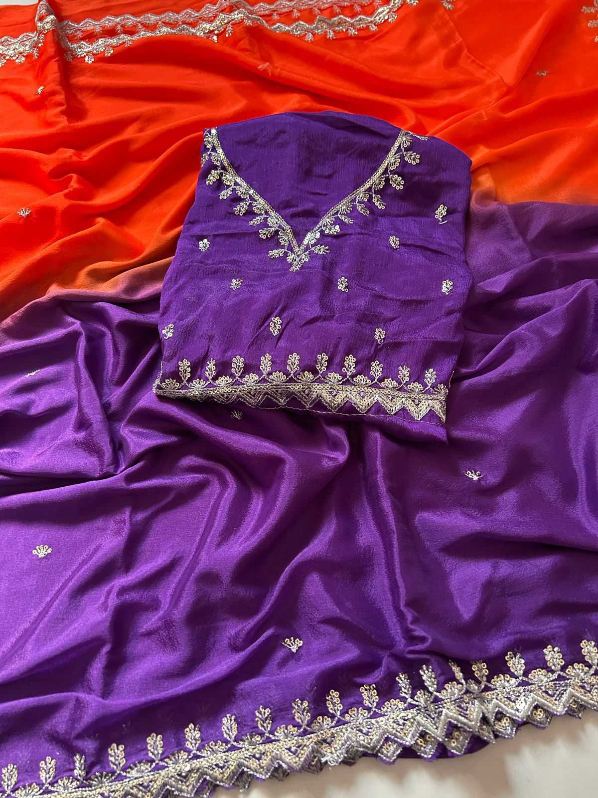 YNF Wholesale Chinon Silk Work Sarees KESH716 silk chinon | Surat Manufacturer
