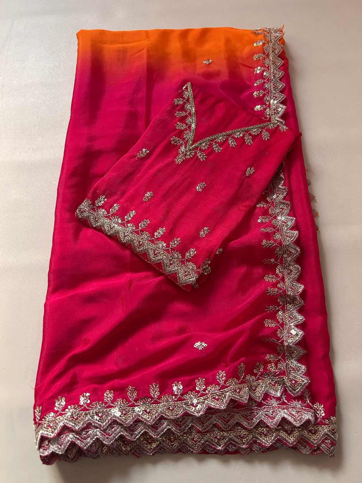 YNF Wholesale Chinon Silk Work Sarees KESH716 silk chinon | Surat Manufacturer