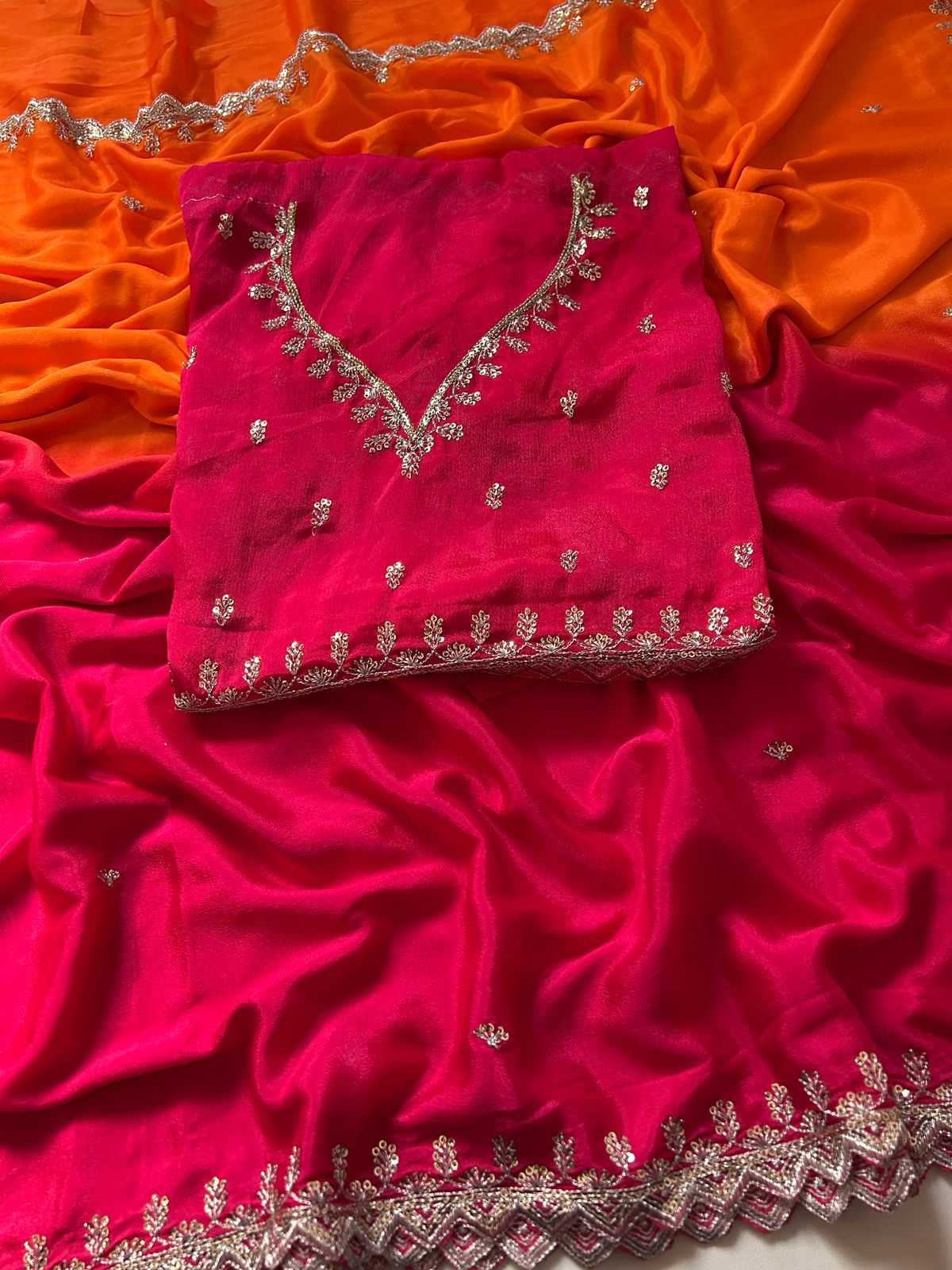 YNF Wholesale Chinon Silk Work Sarees KESH716 silk chinon | Surat Manufacturer