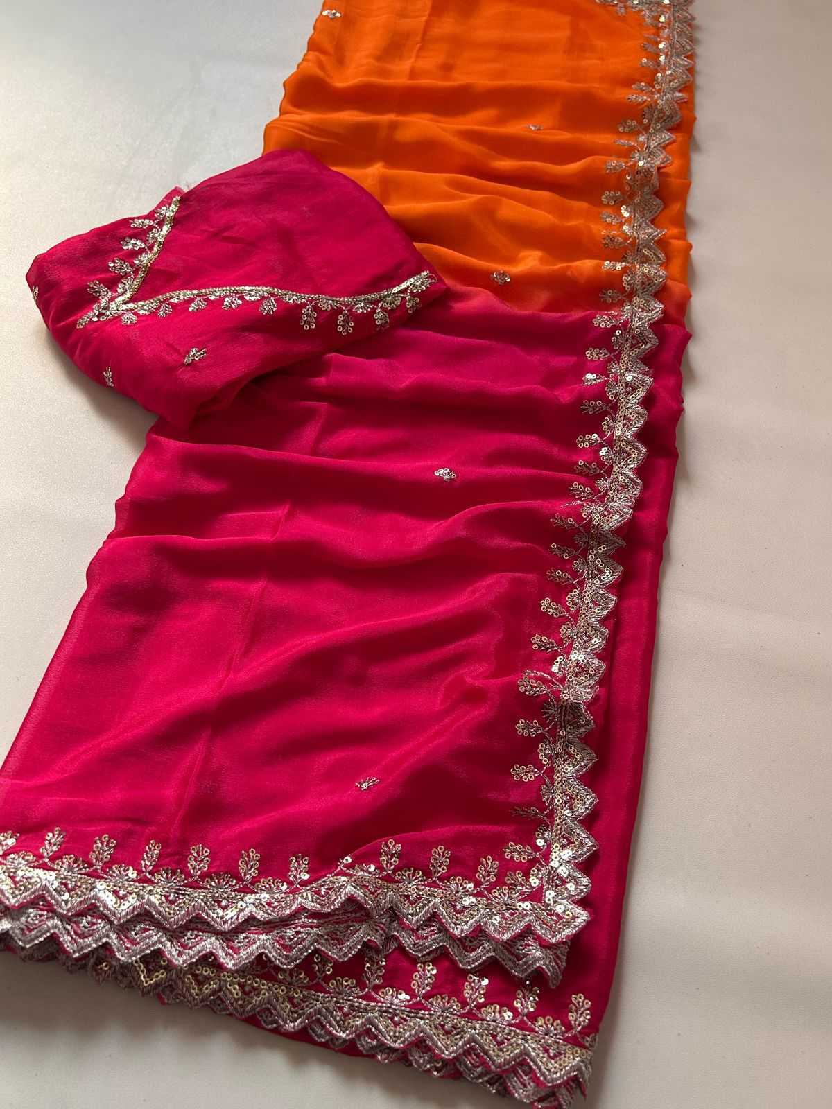 YNF Wholesale Chinon Silk Work Sarees KESH716 silk chinon | Surat Manufacturer
