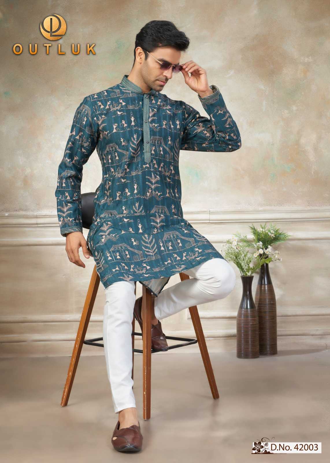 YNF Wholesale Cotton Mens Kurtas KESH530 Outluk Wedding 42 | Surat Manufacturer