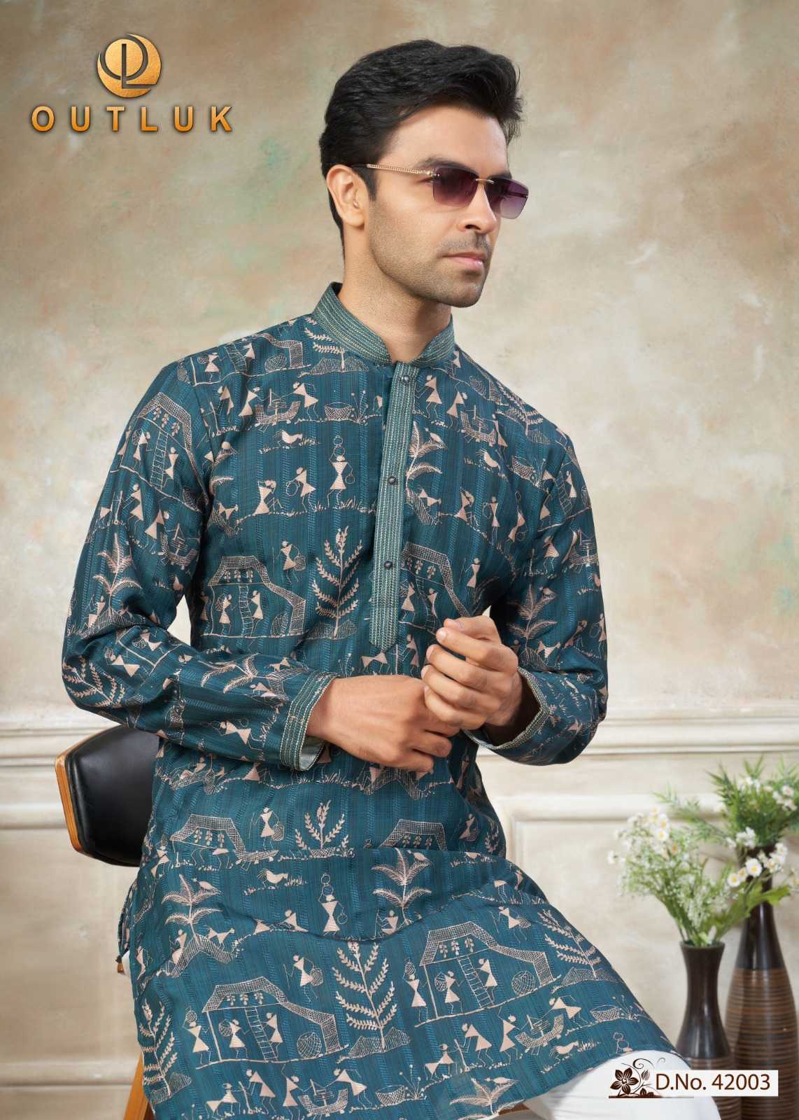 YNF Wholesale Cotton Mens Kurtas KESH530 Outluk Wedding 42 | Surat Manufacturer