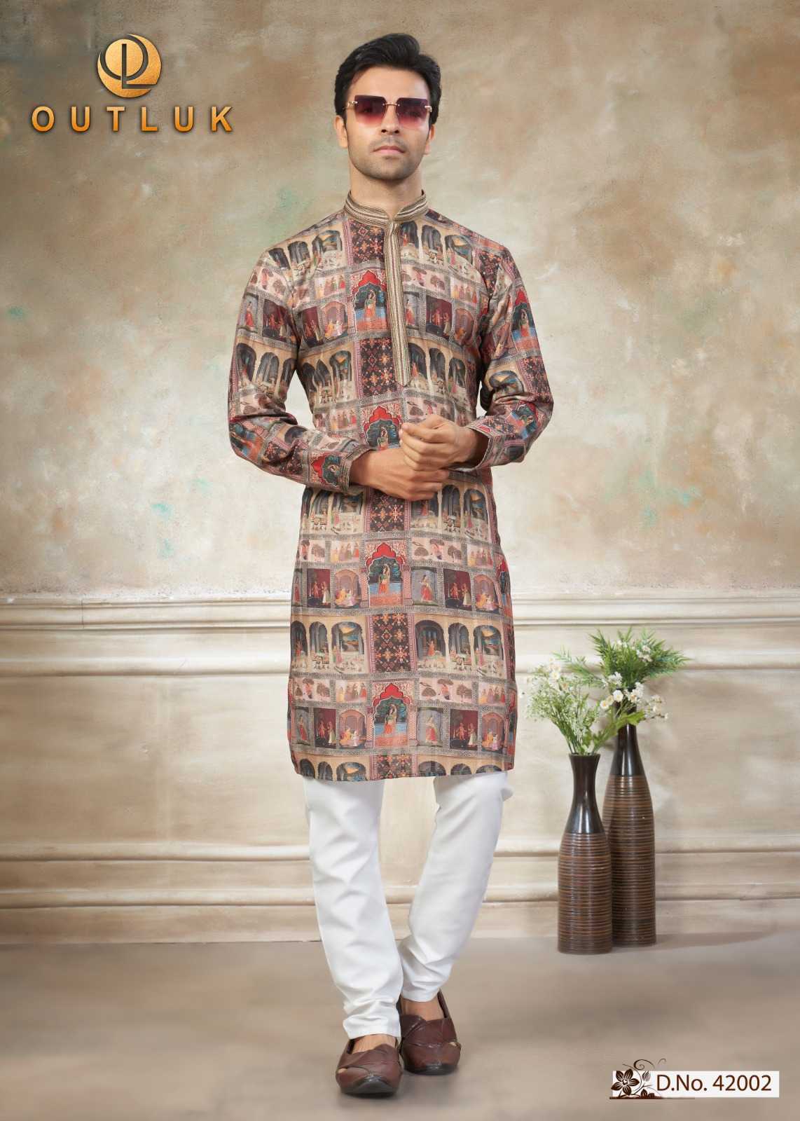YNF Wholesale Cotton Mens Kurtas KESH530 Outluk Wedding 42 | Surat Manufacturer
