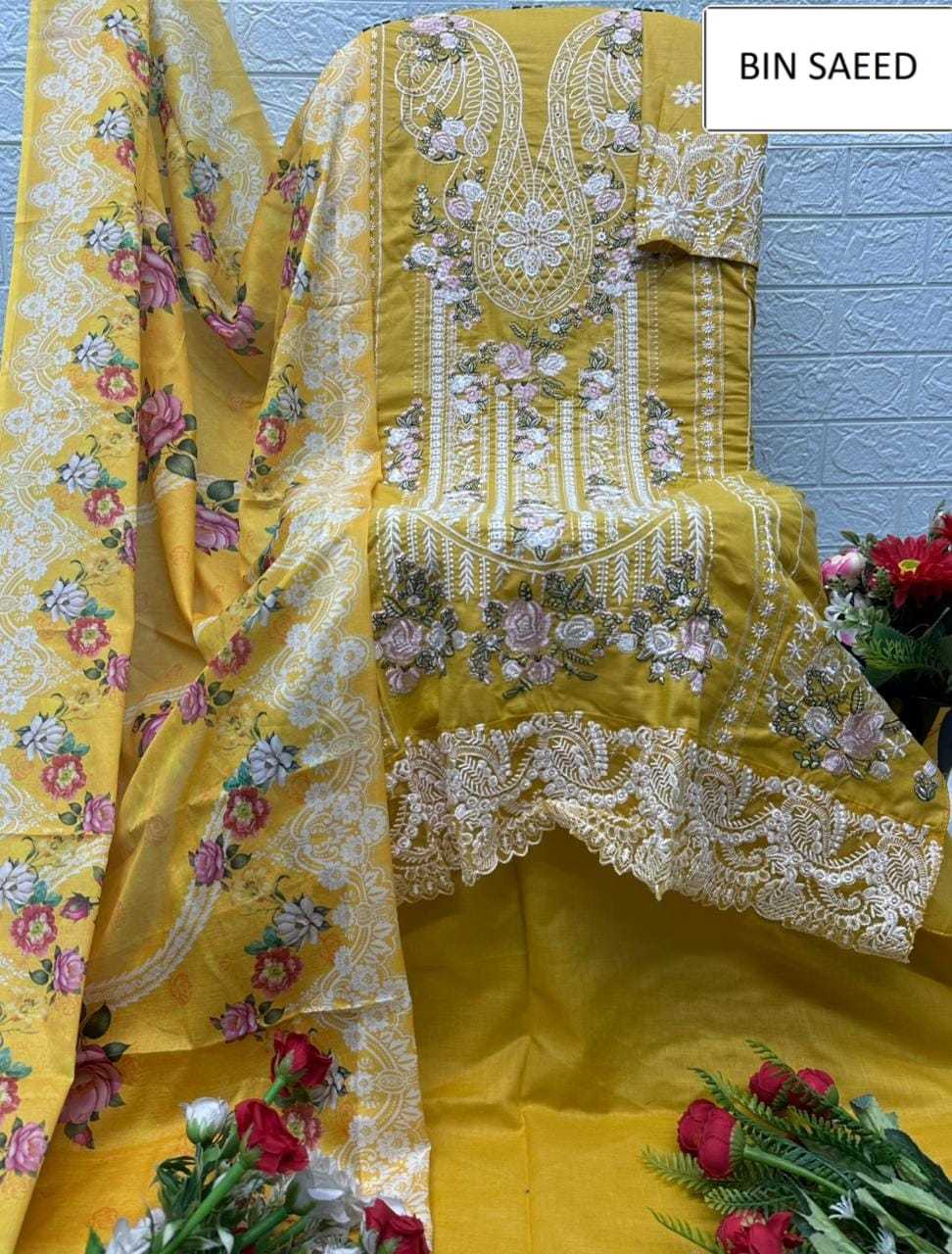 YNF Wholesale Cotton Ladies Suits KESH677 BIN SAEED 15068 | Surat Manufacturer