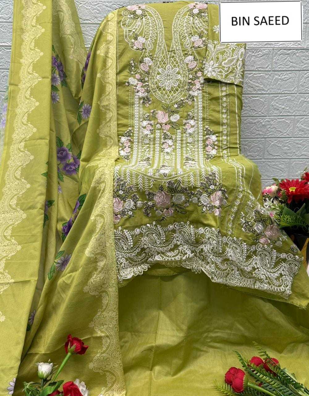 YNF Wholesale Cotton Ladies Suits KESH677 BIN SAEED 15068 | Surat Manufacturer