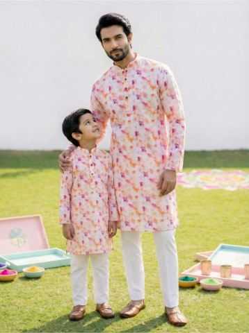 YNF Wholesale Cotton Boys Kurta Pyjama RIN223 Father-Son Combo Kurta Pyjama | Surat Manufacturer