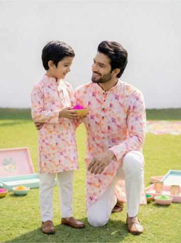 YNF Wholesale Cotton Boys Kurta Pyjama RIN223 Father-Son Combo Kurta Pyjama | Surat Manufacturer