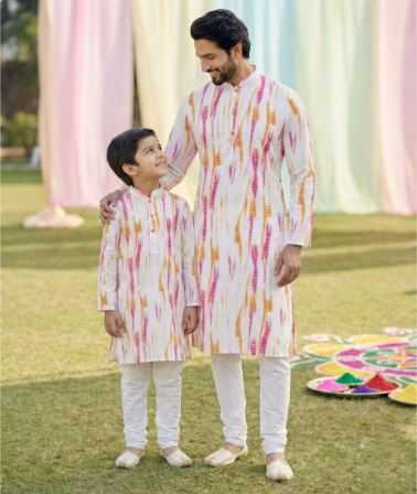 YNF Wholesale Cotton Boys Kurta Pyjama RIN223 Father-Son Combo Kurta Pyjama | Surat Manufacturer