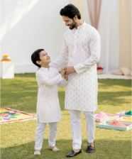 YNF Wholesale Cotton Boys Kurta Pyjama RIN223 Father-Son Combo Kurta Pyjama | Surat Manufacturer