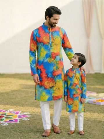 YNF Wholesale Cotton Boys Kurta Pyjama RIN223 Father-Son Combo Kurta Pyjama | Surat Manufacturer