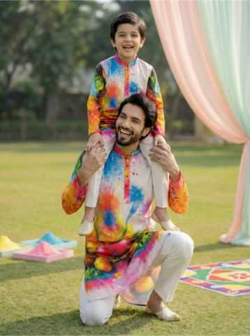 YNF Wholesale Cotton Boys Kurta Pyjama RIN223 Father-Son Combo Kurta Pyjama | Surat Manufacturer