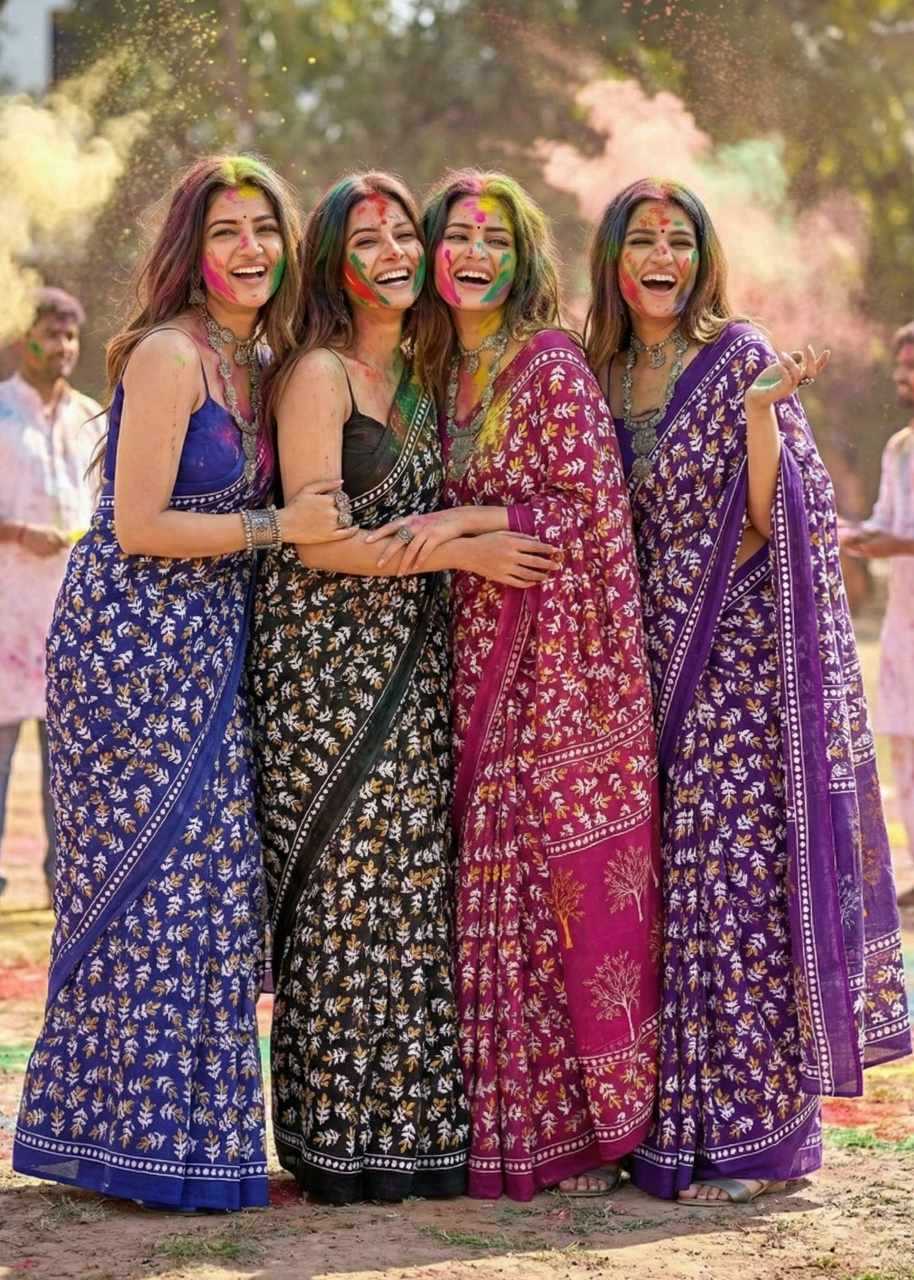 YNF Wholesale Cotton Printed Sarees RIN229 Hand | Surat Manufacturer