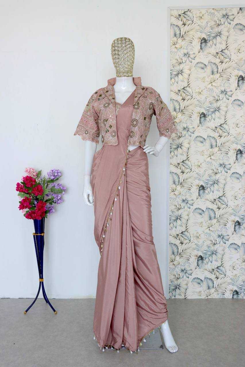 YNF Wholesale Crepe Silk Ready To Wear Sarees KESH516 | Surat Manufacturer