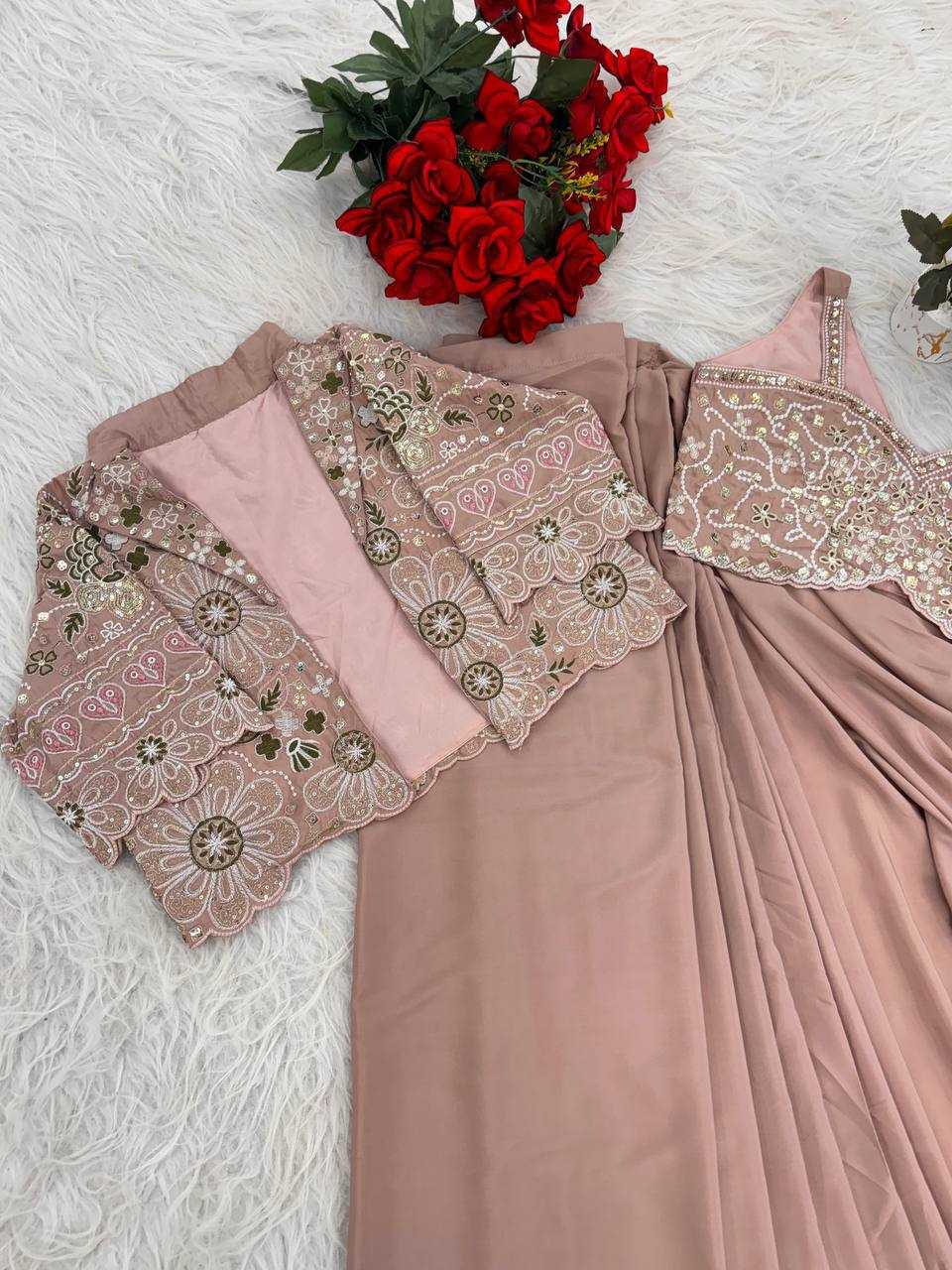 YNF Wholesale Crepe Silk Ready To Wear Sarees KESH516 | Surat Manufacturer
