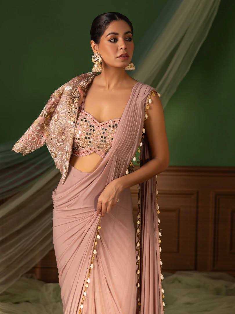 YNF Wholesale Crepe Silk Ready To Wear Sarees KESH516 | Surat Manufacturer
