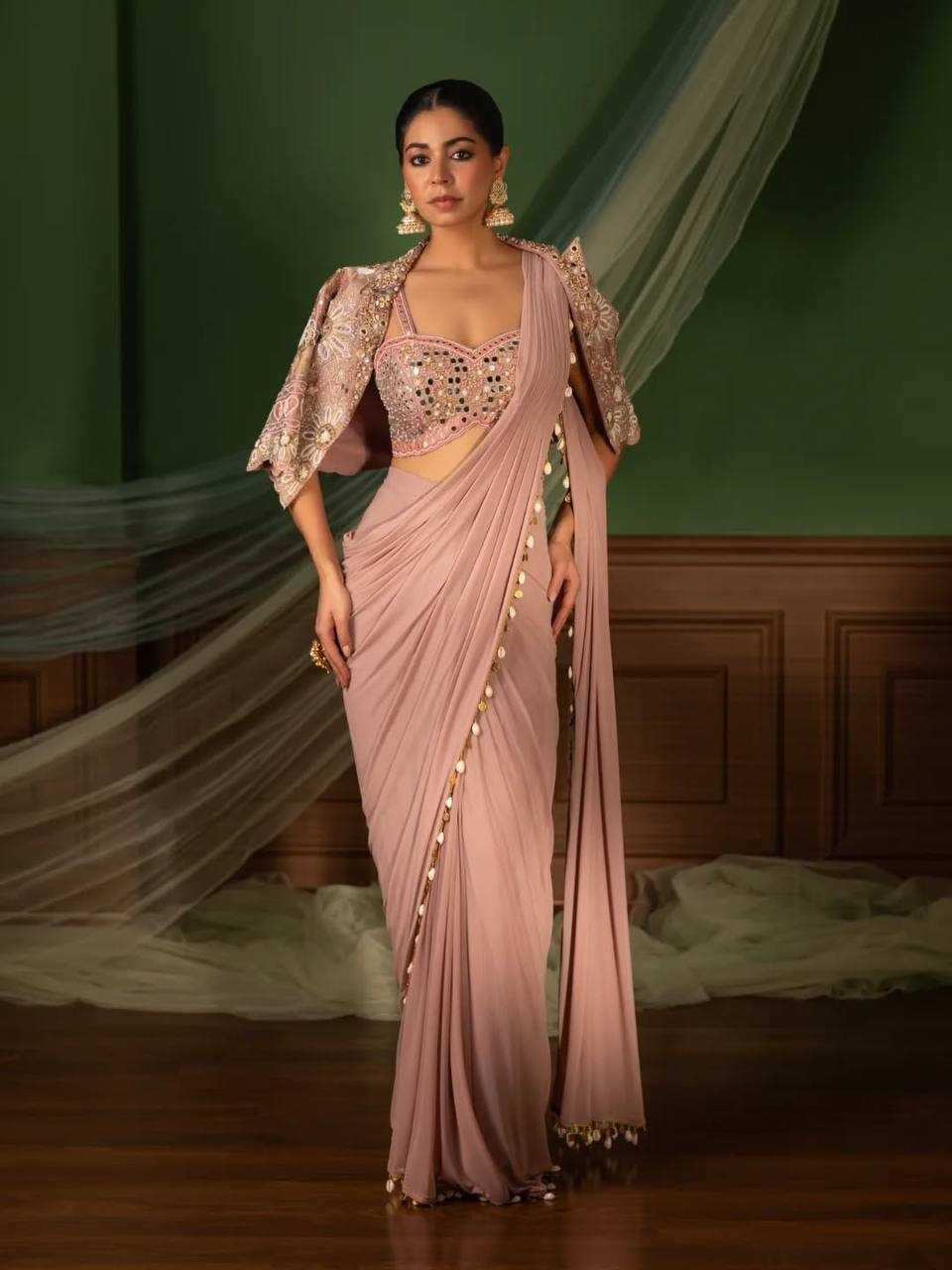 YNF Wholesale Crepe Silk Ready To Wear Sarees KESH516 | Surat Manufacturer