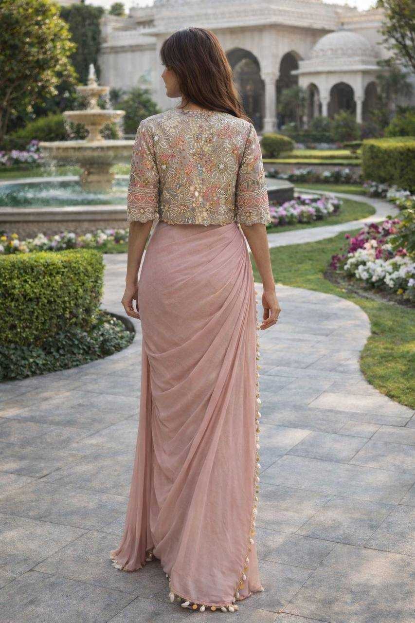 YNF Wholesale Crepe Silk Ready To Wear Sarees KESH516 | Surat Manufacturer