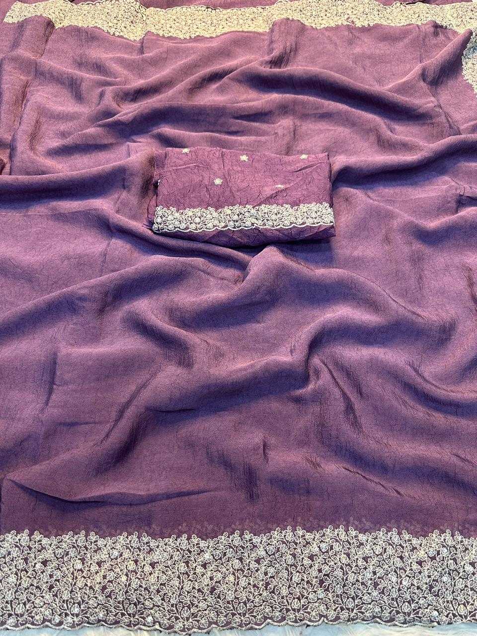 YNF Wholesale Crush Silk Embroidered Sarees KESH691 131 | Surat Manufacturer