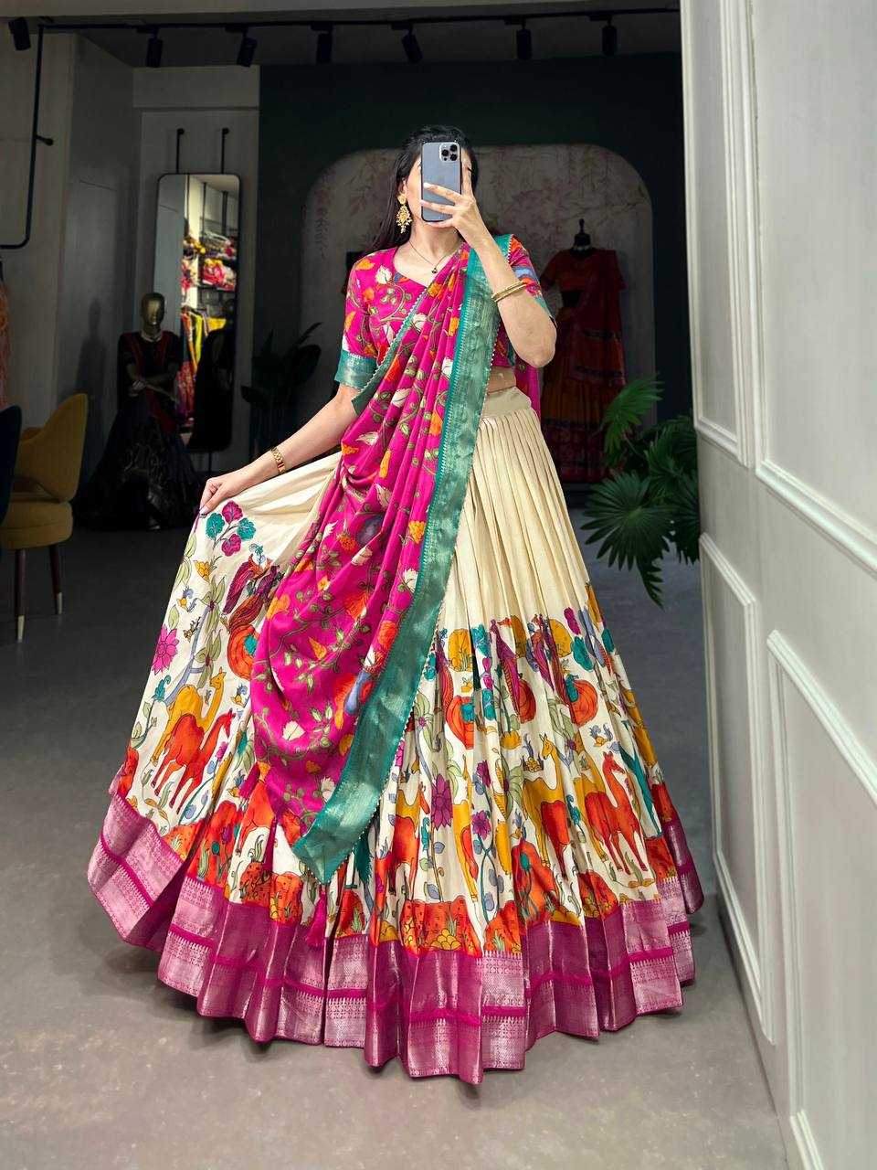 YNF Wholesale Dola Silk Kalamkari Lehenga KESH668 110 | Surat Manufacturer