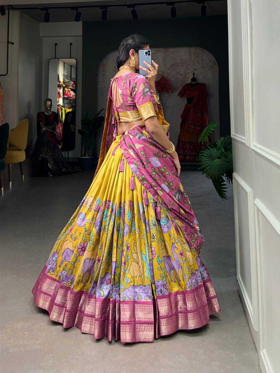 YNF Wholesale Dola Silk Kalamkari Lehenga KESH668 110 | Surat Manufacturer