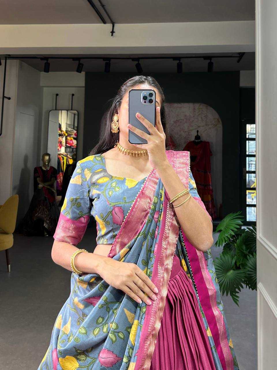 YNF Wholesale Dola Silk Kalamkari Lehenga KESH668 110 | Surat Manufacturer