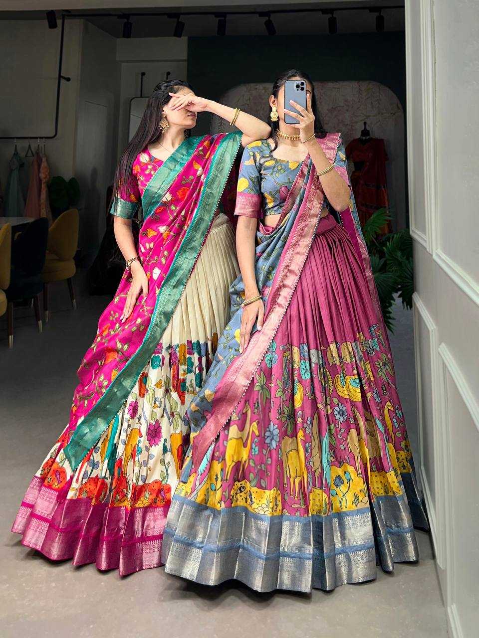 YNF Wholesale Dola Silk Kalamkari Lehenga KESH668 110 | Surat Manufacturer