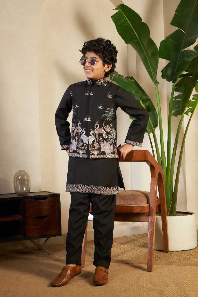 YNF Wholesale Fancy Kids Kurta Pajama KESH481 CLLEORA Viraasat 91051 | Surat Manufacturer