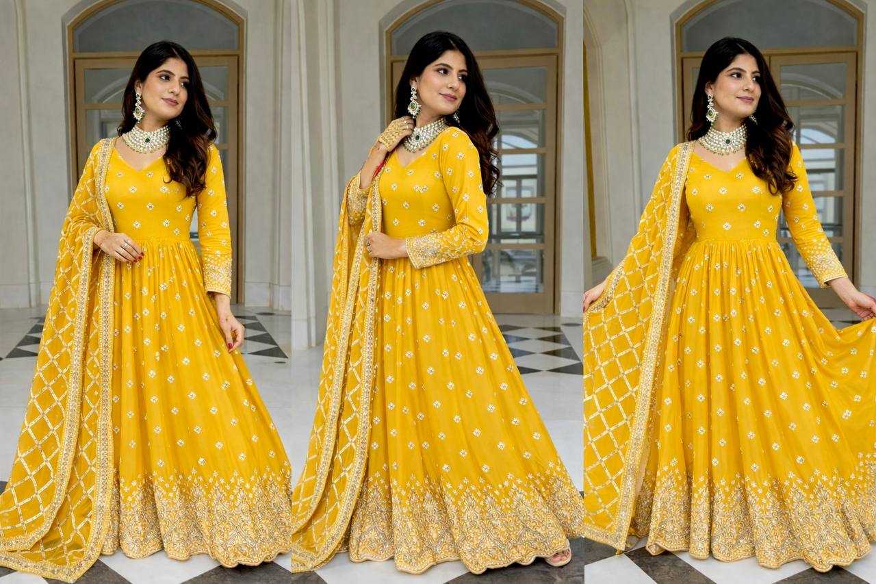 YNF Wholesale Faux Georgette Evening Gowns KESH506 8030 | Surat Manufacturer