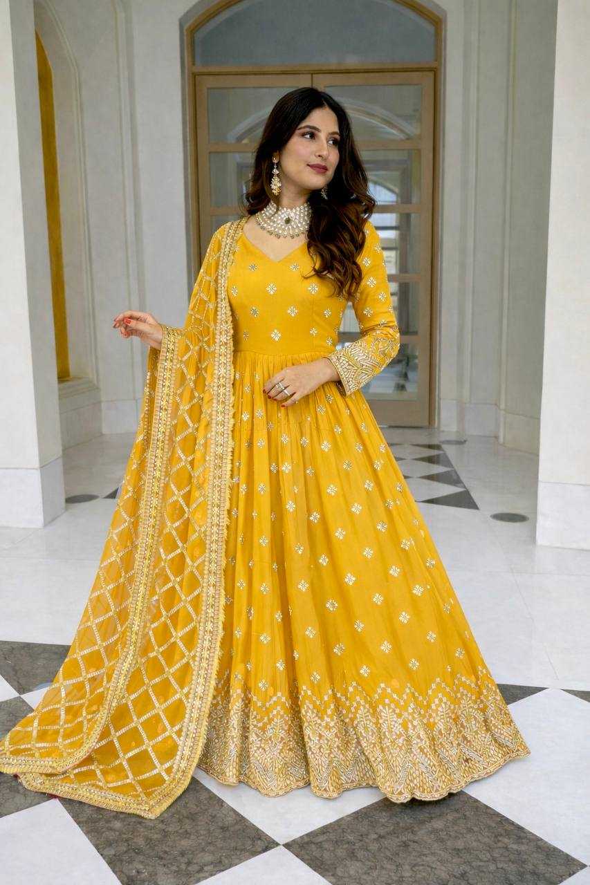 YNF Wholesale Faux Georgette Evening Gowns KESH506 8030 | Surat Manufacturer