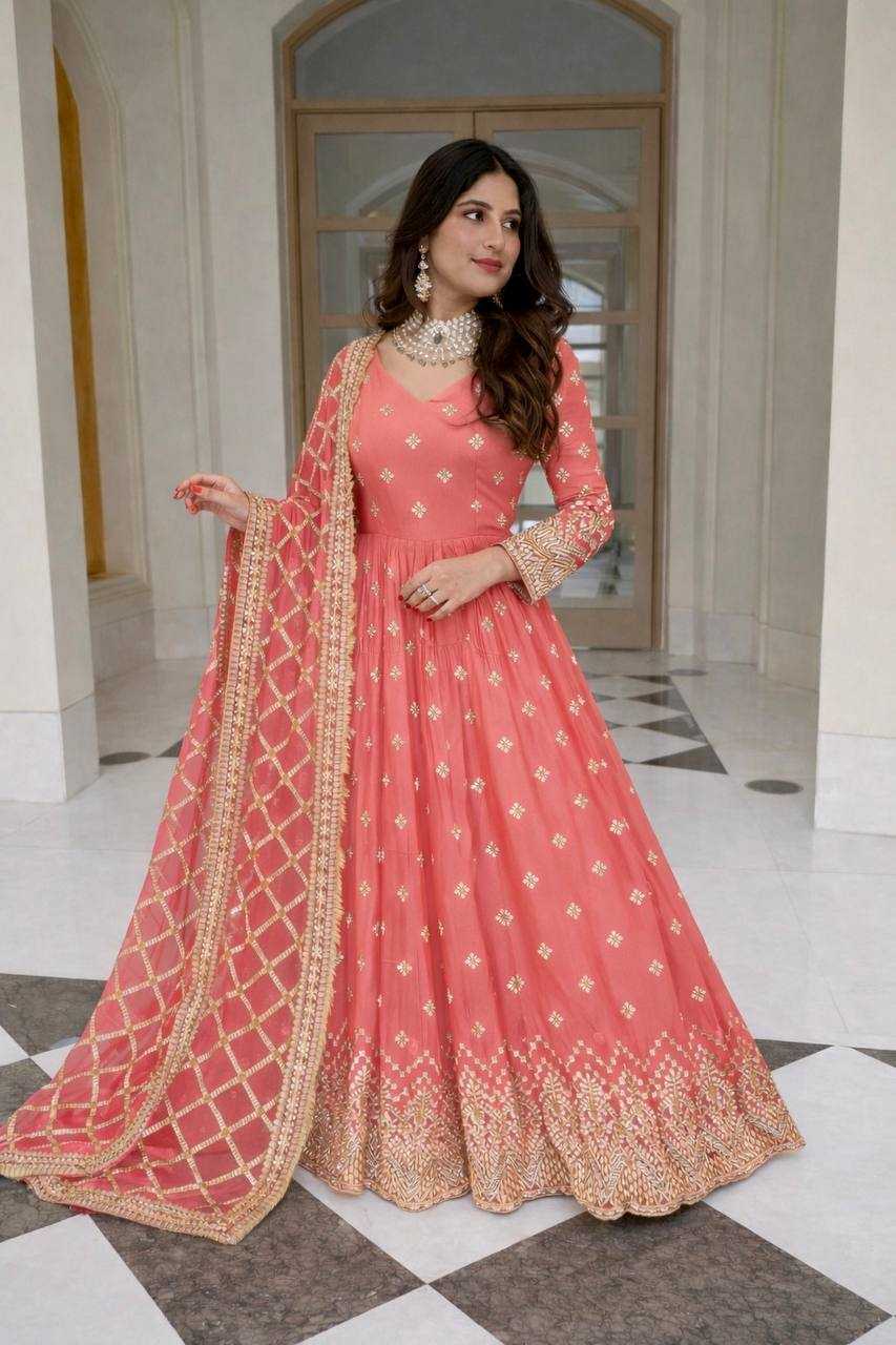YNF Wholesale Faux Georgette Evening Gowns KESH506 8030 | Surat Manufacturer