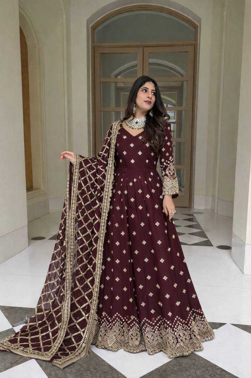 YNF Wholesale Faux Georgette Evening Gowns KESH506 8030 | Surat Manufacturer