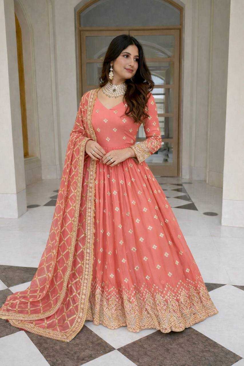 YNF Wholesale Faux Georgette Evening Gowns KESH506 8030 | Surat Manufacturer