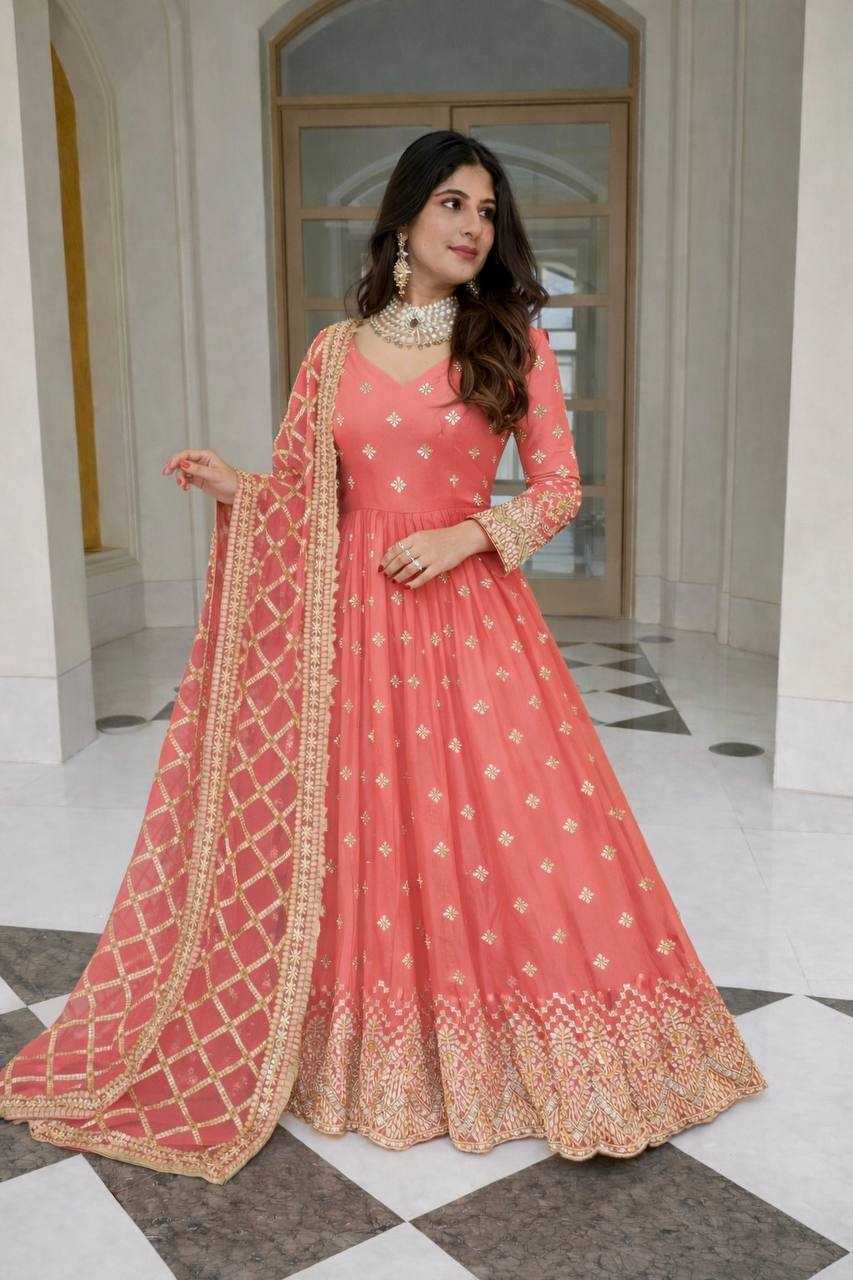 YNF Wholesale Faux Georgette Evening Gowns KESH506 8030 | Surat Manufacturer
