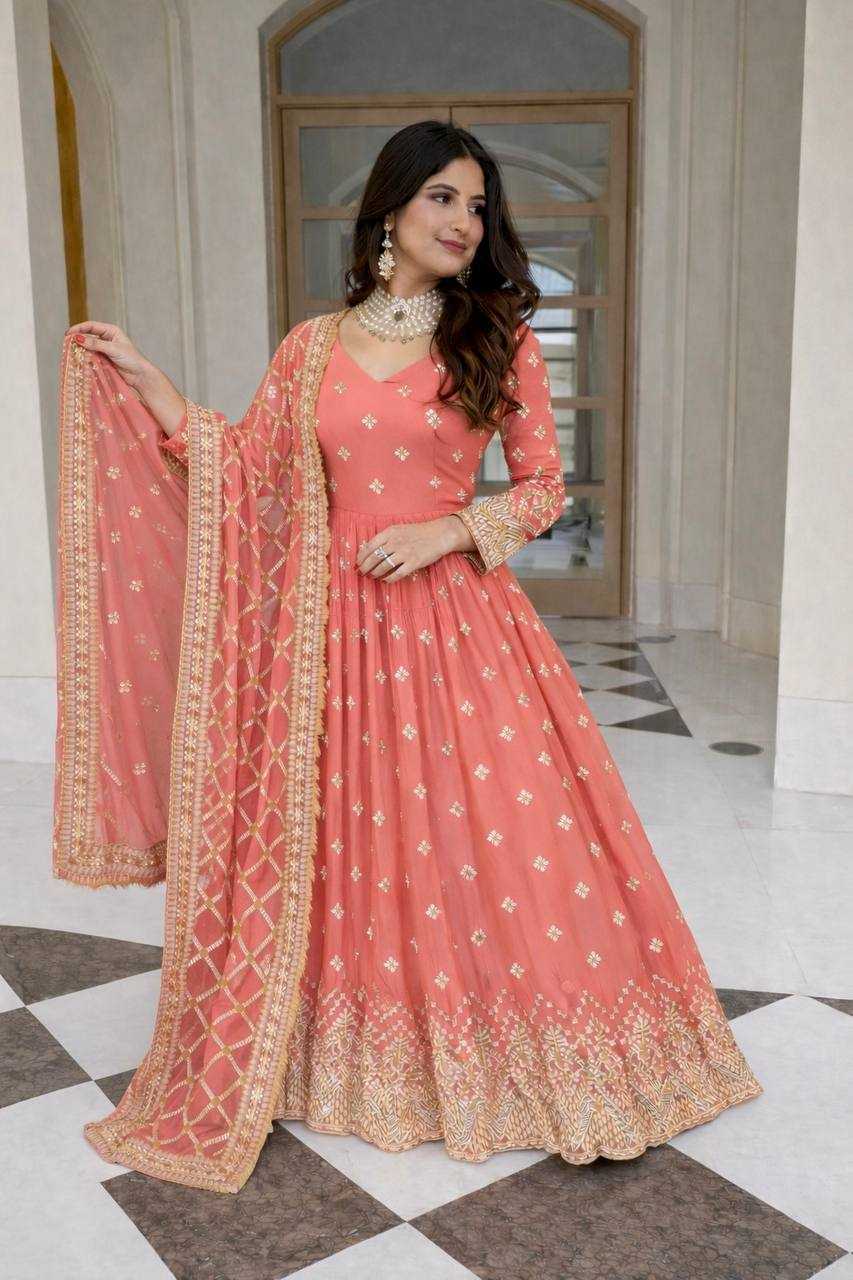 YNF Wholesale Faux Georgette Evening Gowns KESH506 8030 | Surat Manufacturer
