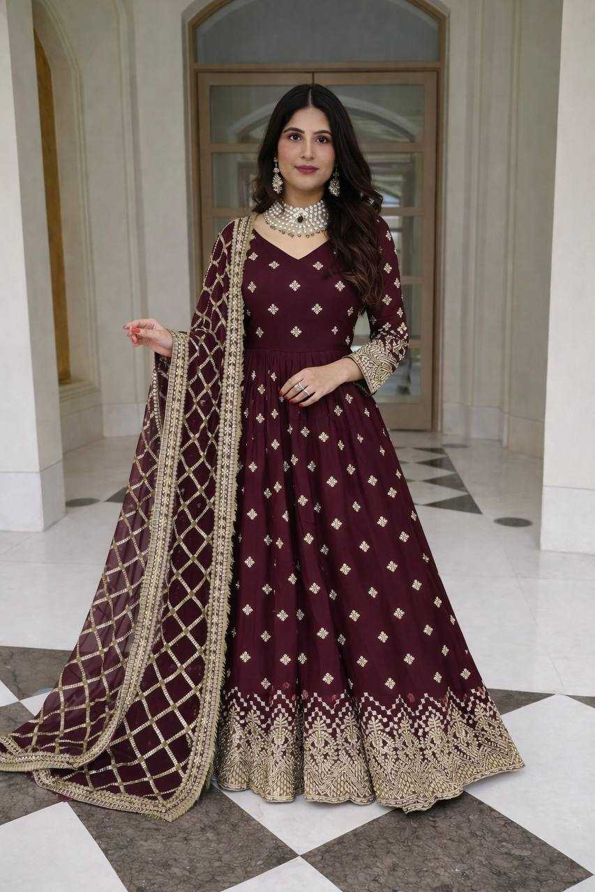 YNF Wholesale Faux Georgette Evening Gowns KESH506 8030 | Surat Manufacturer