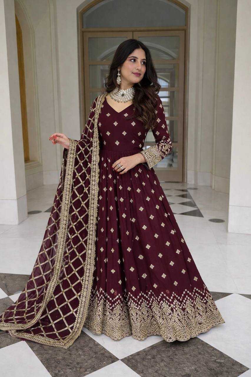 YNF Wholesale Faux Georgette Evening Gowns KESH506 8030 | Surat Manufacturer
