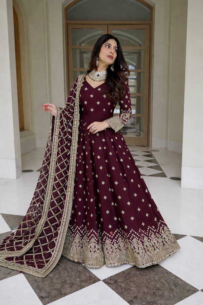 YNF Wholesale Faux Georgette Evening Gowns KESH506 8030 | Surat Manufacturer
