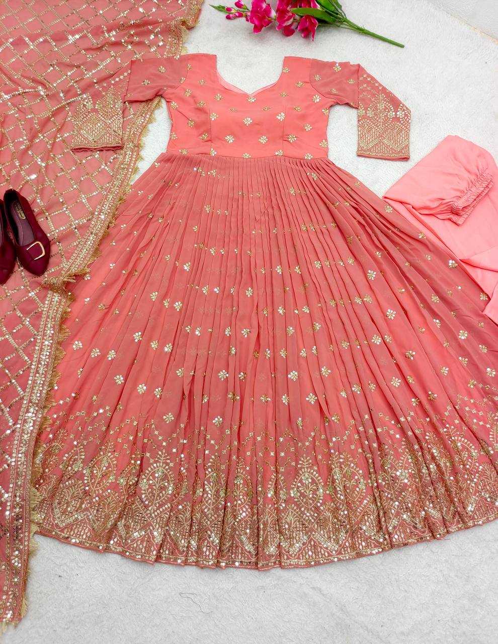 YNF Wholesale Faux Georgette Evening Gowns KESH506 8030 | Surat Manufacturer