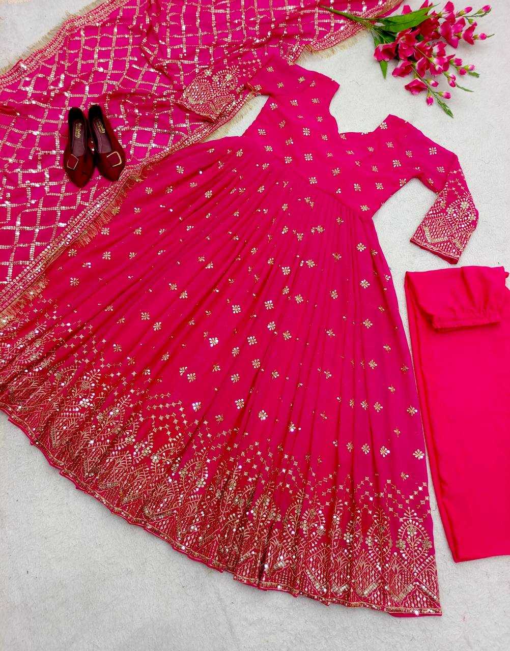 YNF Wholesale Faux Georgette Evening Gowns KESH506 8030 | Surat Manufacturer