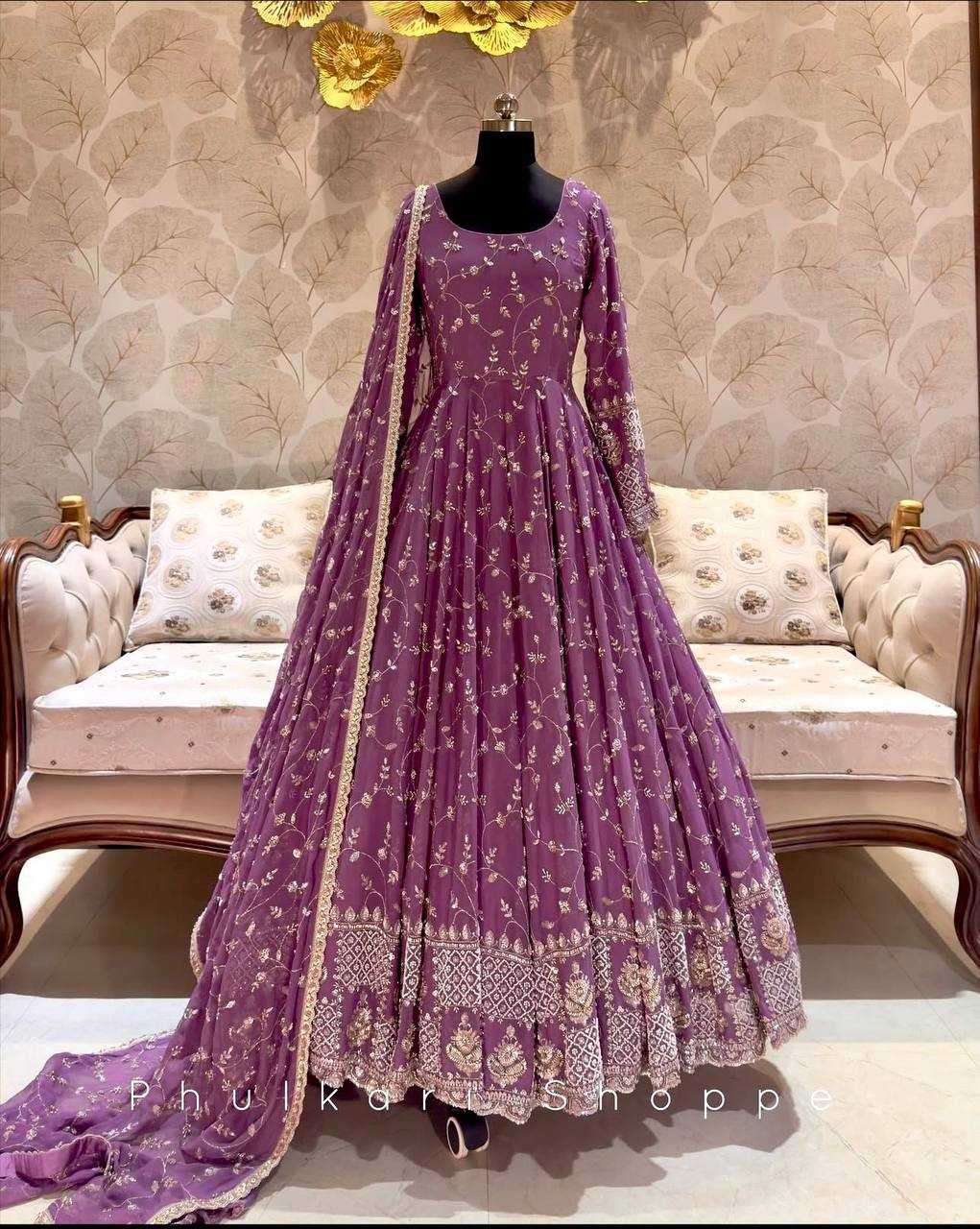YNF Wholesale Faux Georgette Georgette Gown KESH506 8051 | Surat Manufacturer