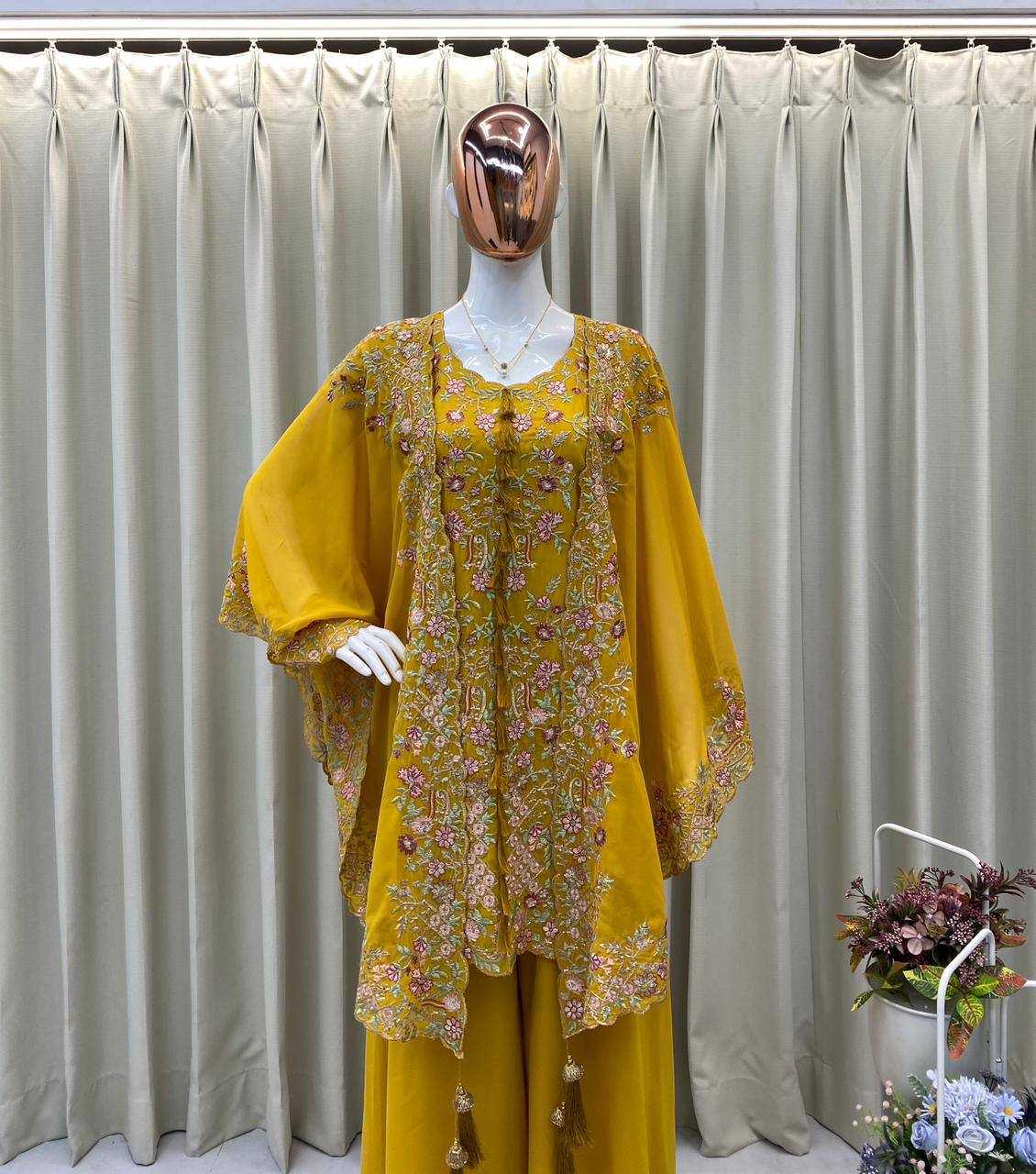 YNF Wholesale Faux Georgette Embroidery Suits KESH514 406 | Surat Manufacturer