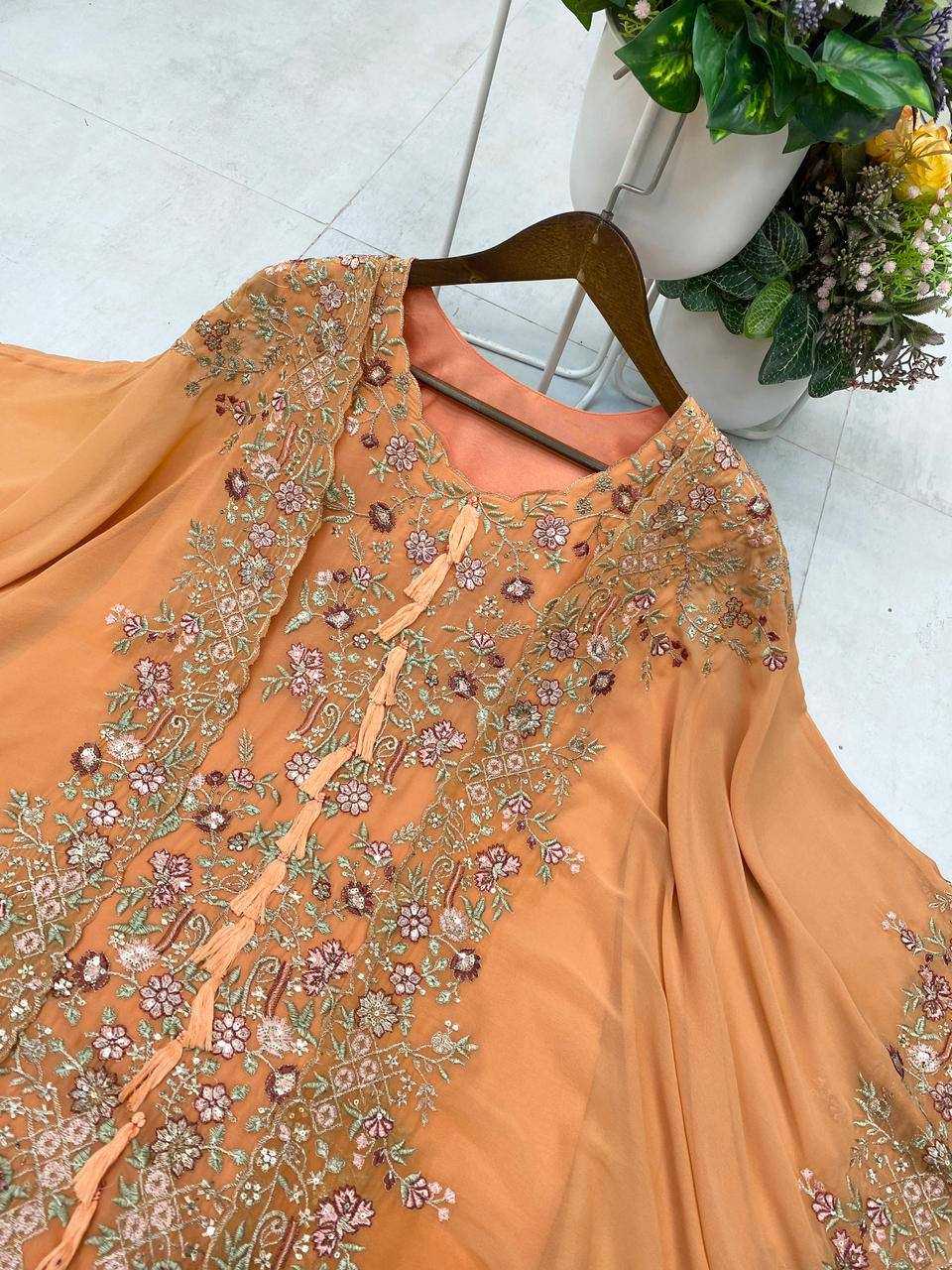 YNF Wholesale Faux Georgette Embroidery Suits KESH514 406 | Surat Manufacturer